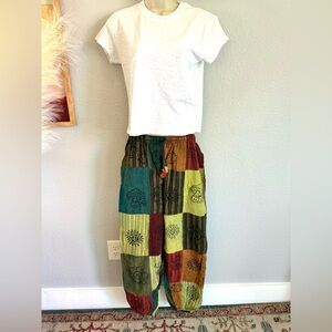 IndieGlam Boho Patchwork Cotton Pants